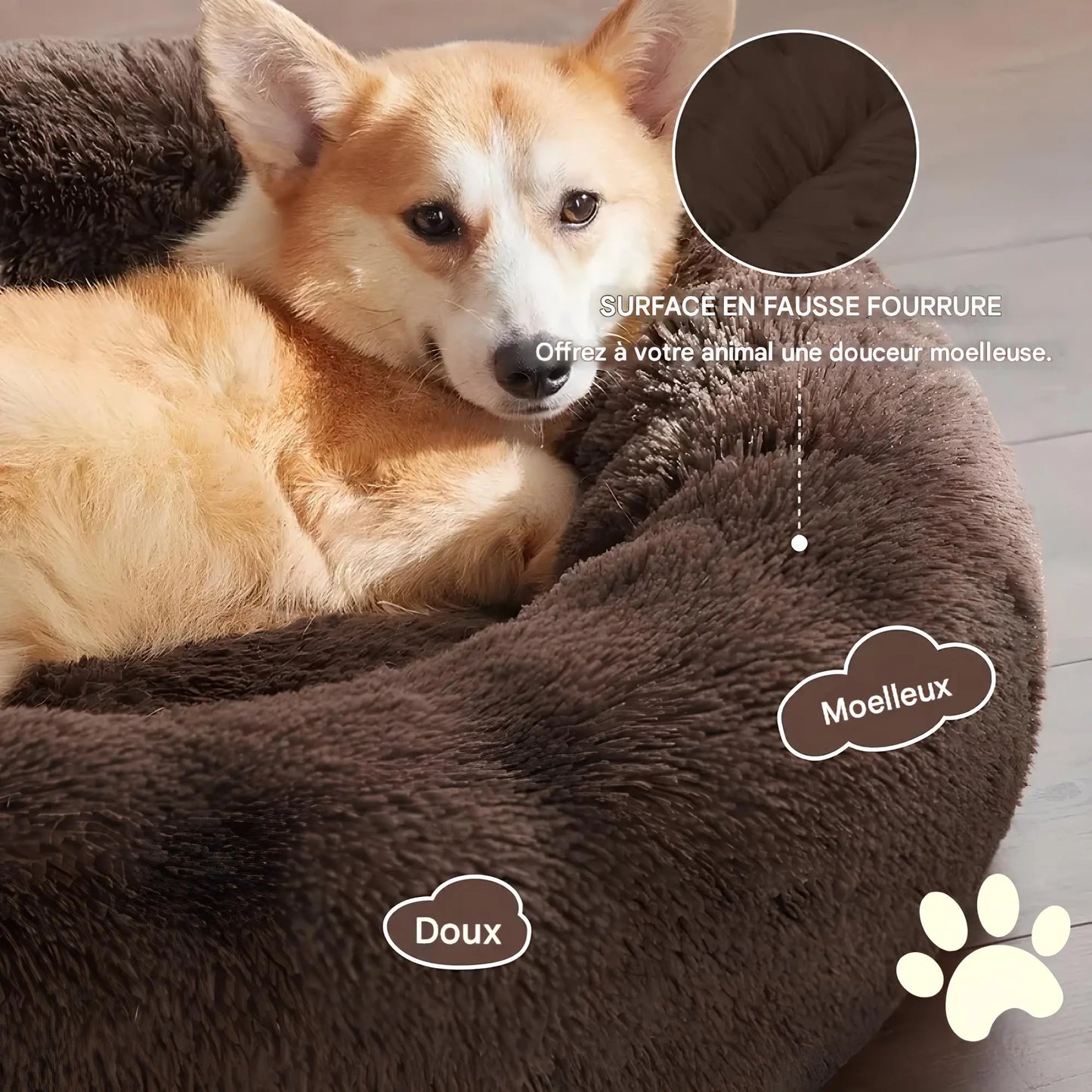 SnugBed™ - Lit douillet pour chien ou chat - Barkavo