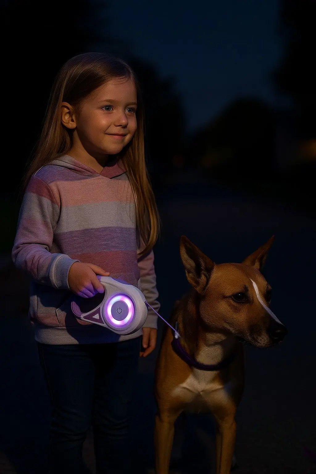 FlexiLED Laisse rétractable avec LED - Barkavo