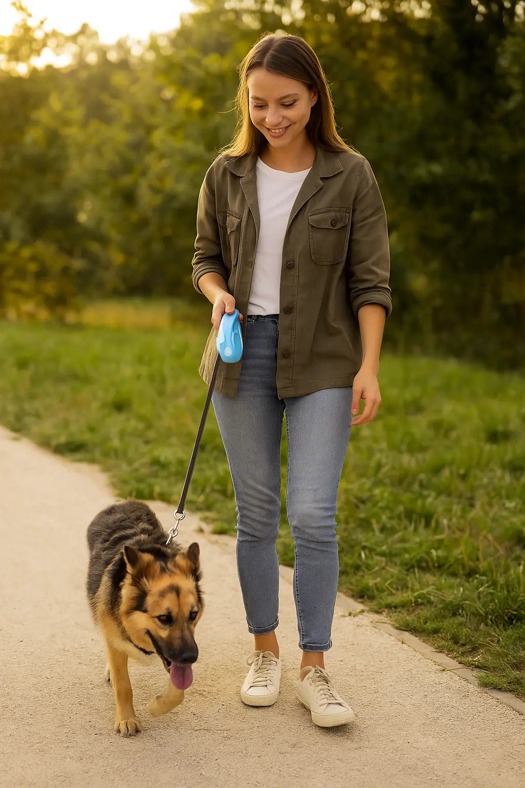 FlexiLED Laisse rétractable avec LED - Barkavo