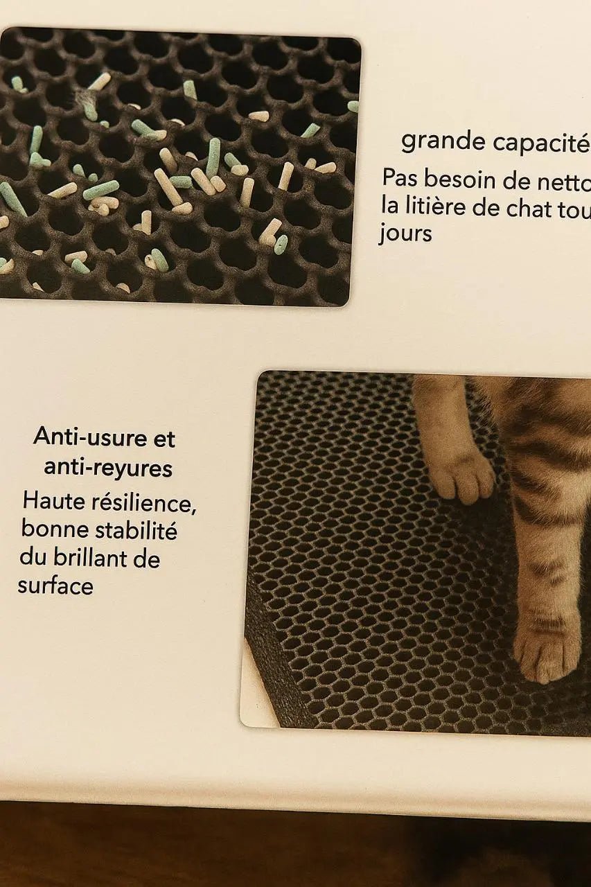 Tapis de litière imperméable pour chat - Barkavo