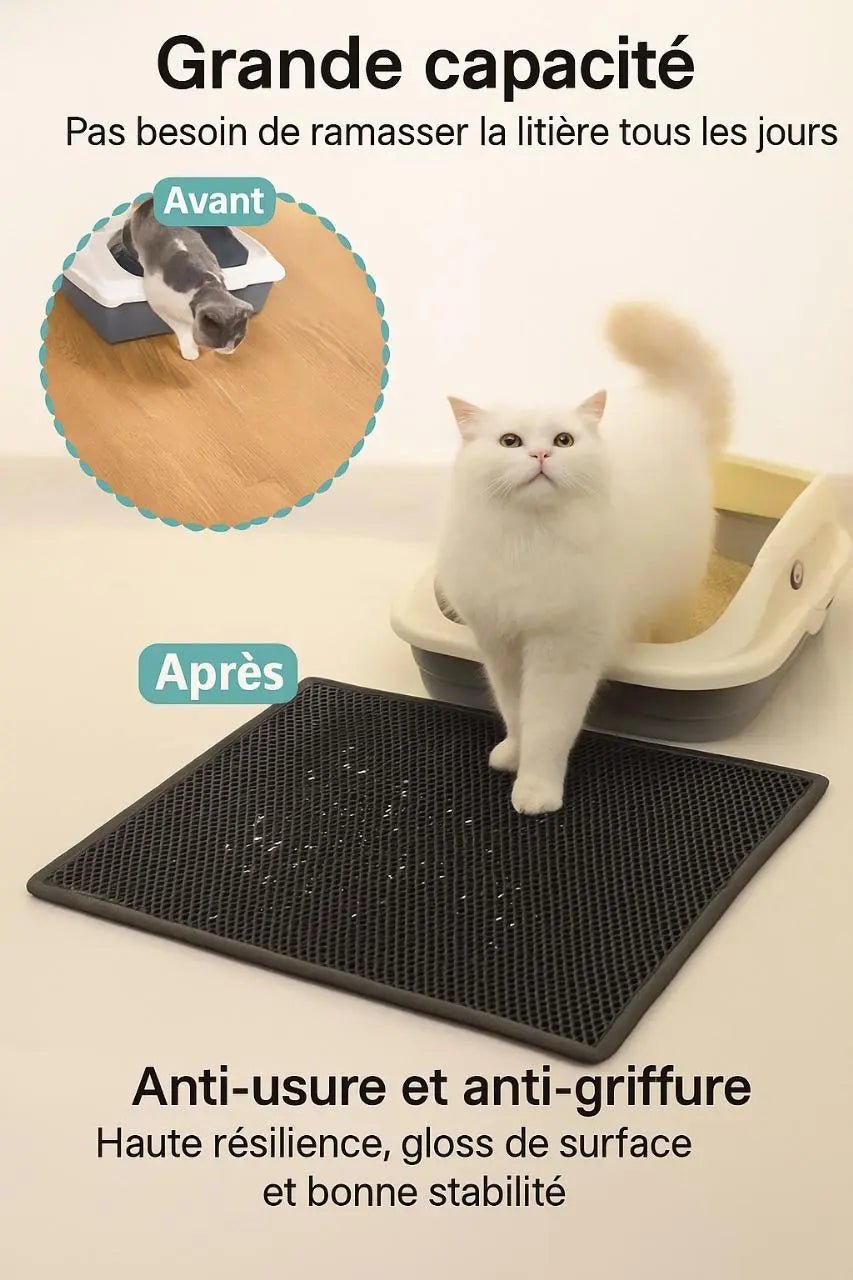 Tapis de litière imperméable pour chat - Barkavo