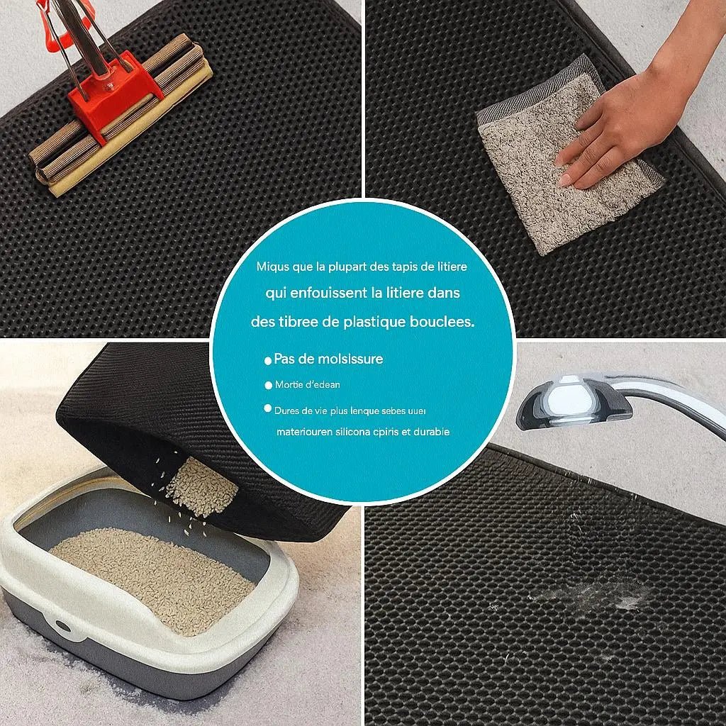 Tapis de litière imperméable pour chat - Barkavo
