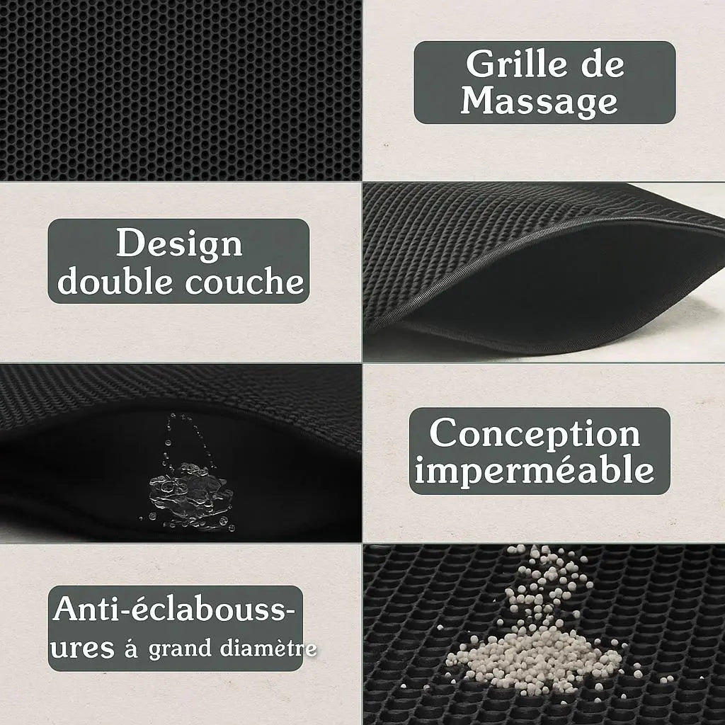 Tapis de litière imperméable pour chat - Barkavo